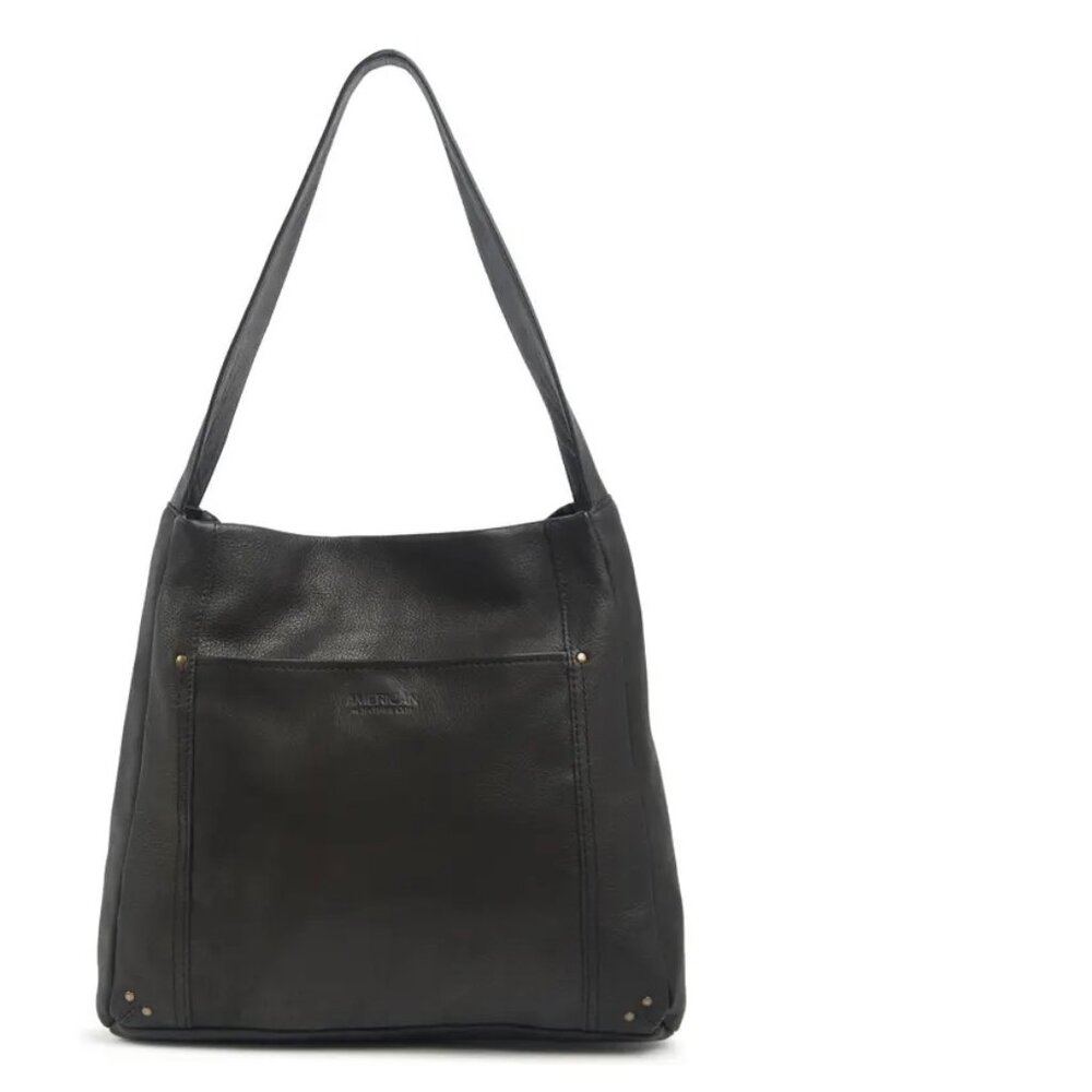 American Leather Co. Avery Sling Hobo Black Leather Shoulder Bag